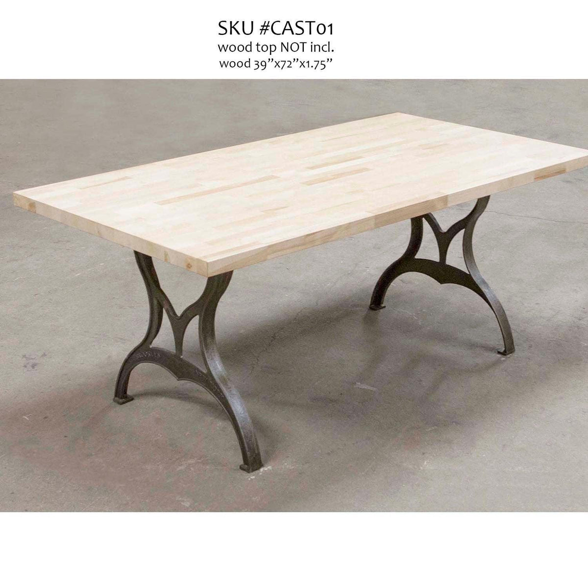CLEARANCE- LIMITED STOCK Cast Iron Dining Table Legs, 2 pack - Old West Iron
