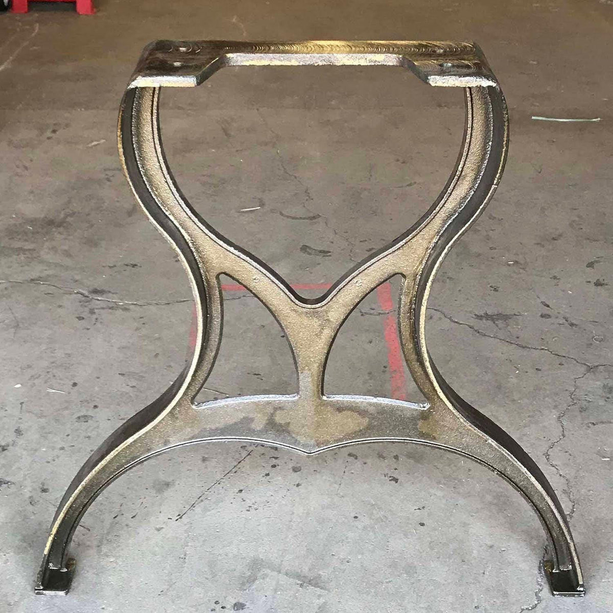 CLEARANCE- LIMITED STOCK Cast Iron Dining Table Legs, 2 pack - Old West Iron