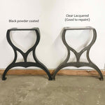 CLEARANCE- LIMITED STOCK Cast Iron Dining Table Legs, 2 pack - Old West Iron