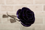 Hand Forged Purple Metal Rose - Old West Iron