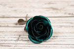 Hand-Forged Wrought Iron Emerald Green Rose - Old West Iron