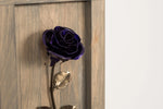 Framed Purple Metal Rose - Old West Iron
