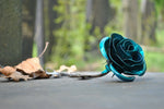 Hand-Forged Wrought Iron Emerald Green Rose - Old West Iron