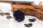 Hand Forged Purple Metal Rose - Old West Iron