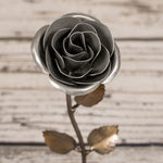 Silver Steel Rose - Old West Iron