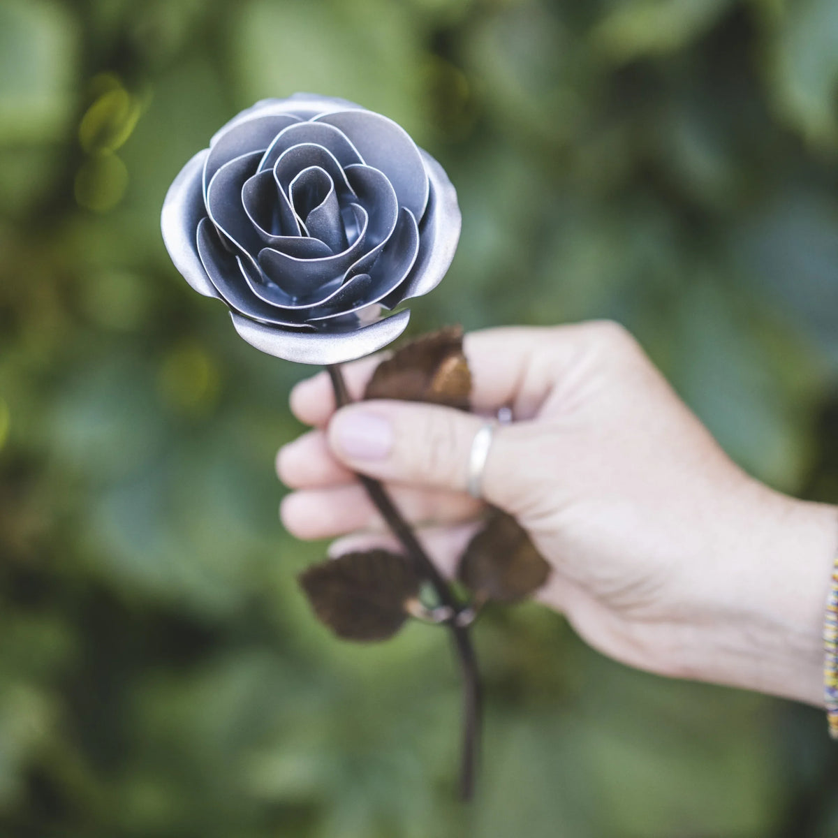 Silver Steel Rose - Old West Iron