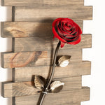 Framed Red Metal Rose - Old West Iron