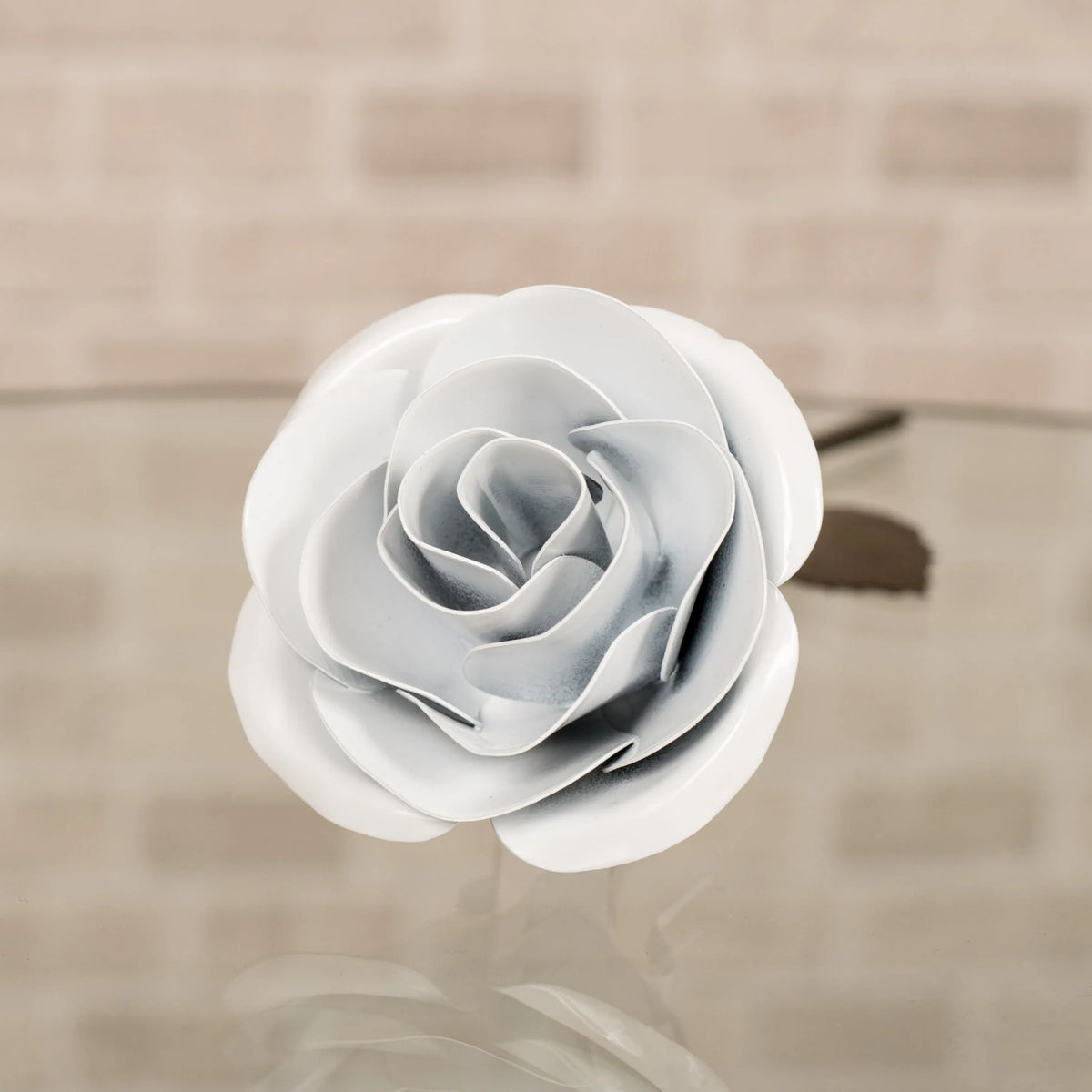 Hand-Forged Iron White Rose - Old West Iron