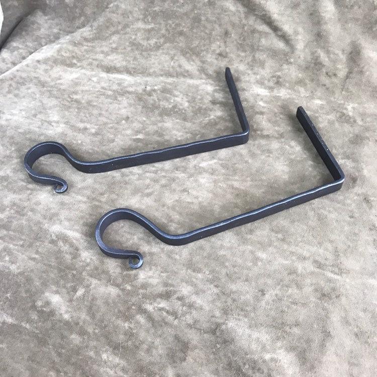 Mantel Hook, Stocking Hanger, Christmas Stocking Hook, Handforged Hanger, Hand Forged Hook, Blacksmith Mantle Hook - Old West Iron