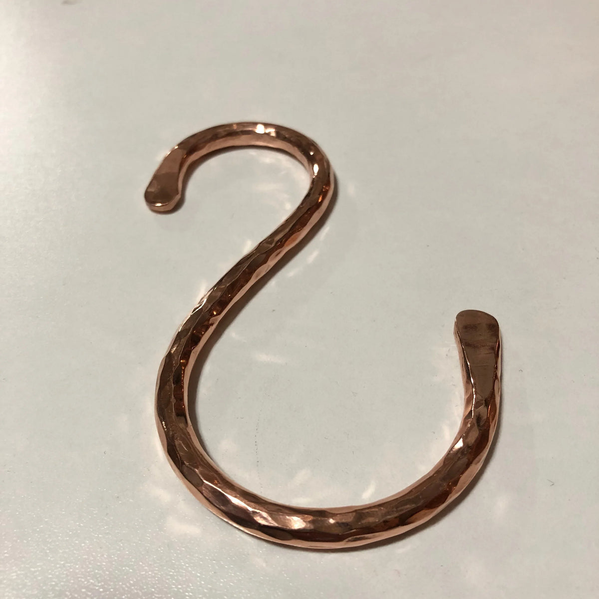 Handcrafted Hammered Copper S Hook - Old West Iron