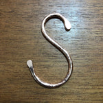 Handcrafted Hammered Copper S Hook - Old West Iron