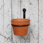 SET of 3, Wrought Iron Flowerpot RingHolder Wall Brackets - Old West Iron