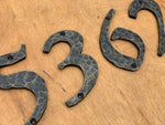 Hammered Iron House Numbers - Old West Iron