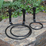 SET of 3, Wrought Iron Flowerpot RingHolder Wall Brackets - Old West Iron