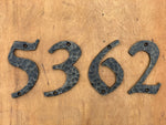 Hammered Iron House Numbers - Old West Iron