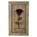 Framed Red Metal Rose - Old West Iron