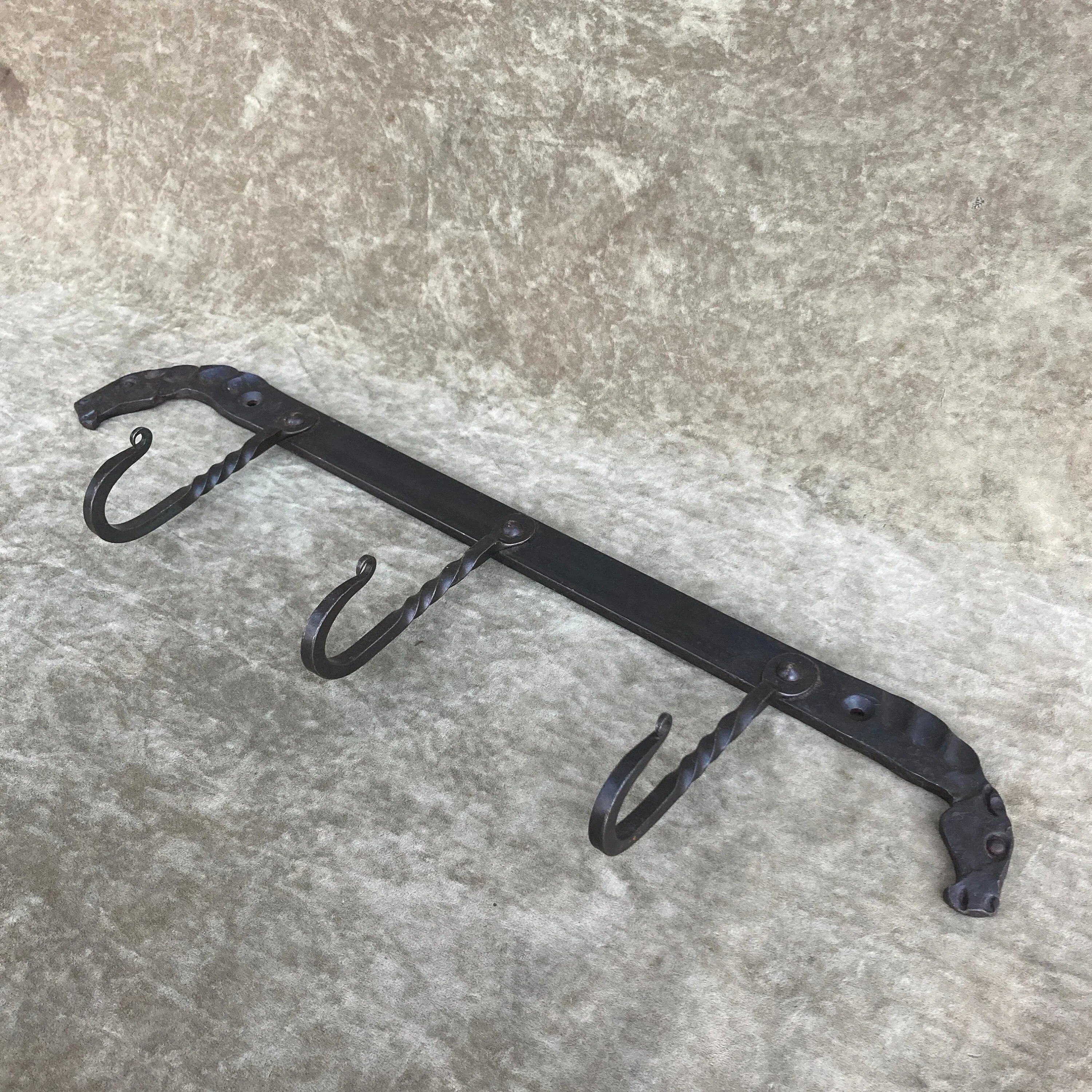 Handforged Iron Horse Hooks - Old West Iron
