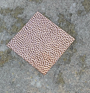 6"x 6" Hammered Copper Tile - Old West Iron