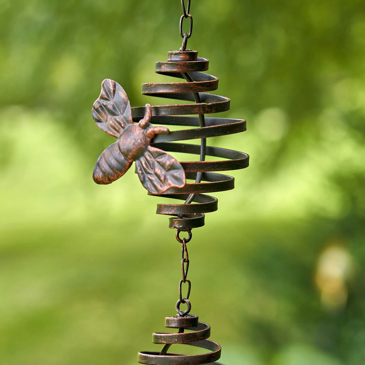 Antique Bronze Honeybee Rain Chain - Old West Iron
