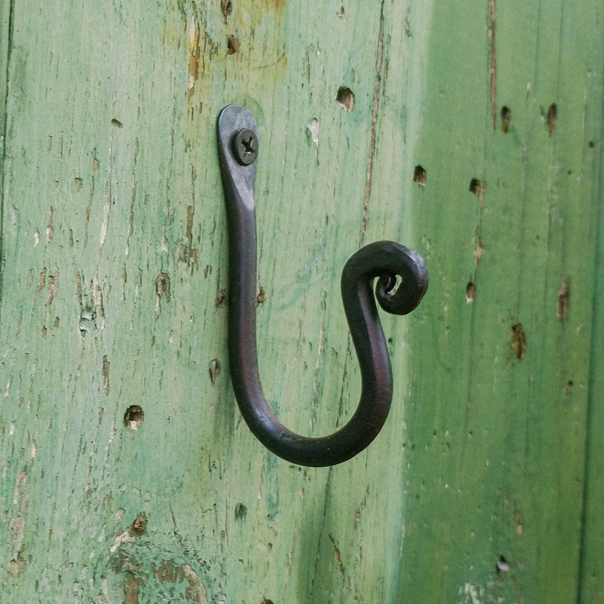 Hand Forged Thumbprint J Hooks - Old West Iron