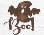 Halloween "Boo" Ghost Sign - Old West Iron