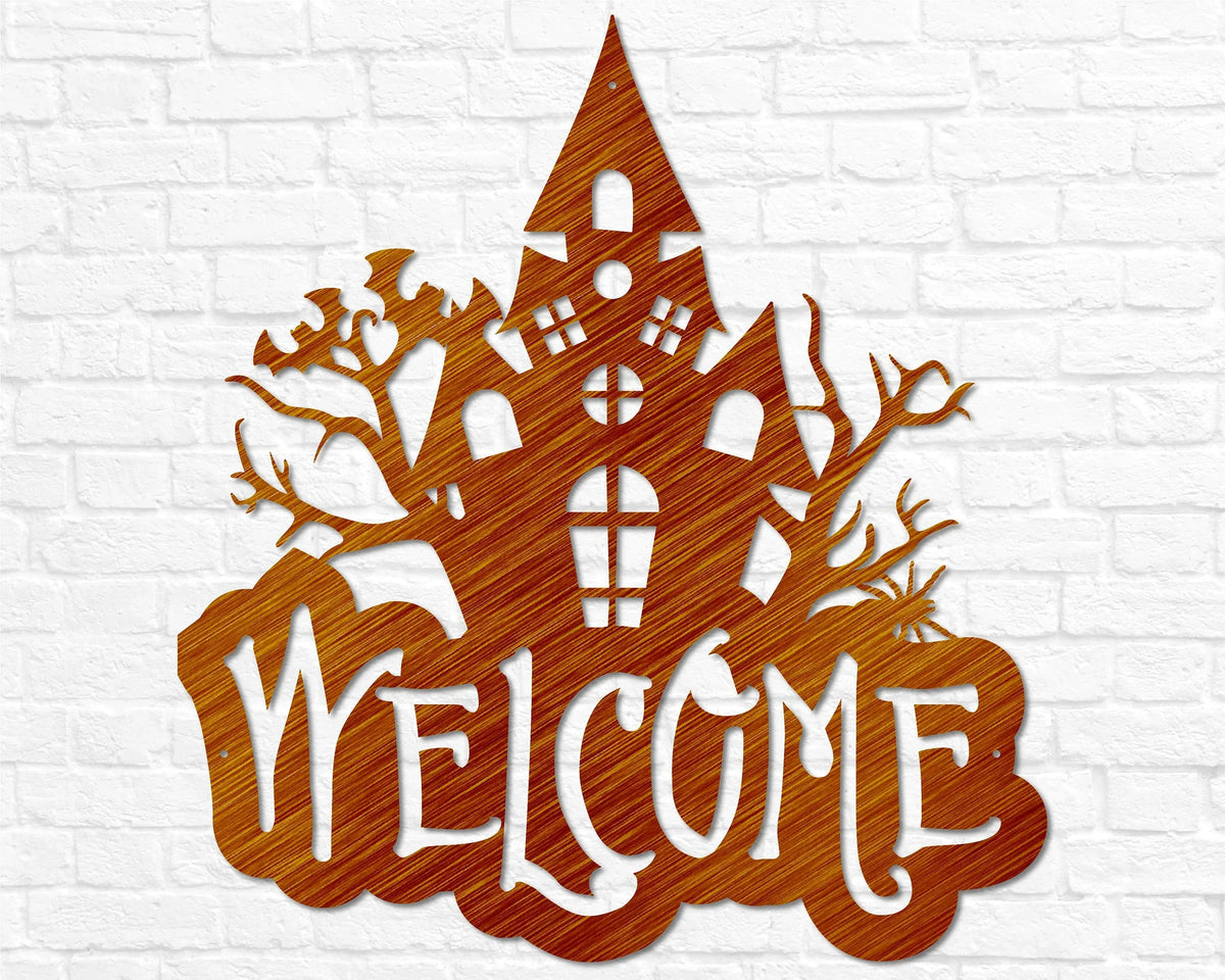 Haunted House Welcome Sign - Old West Iron