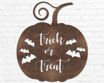 Trick or Treat Pumpkin Sign - Old West Iron
