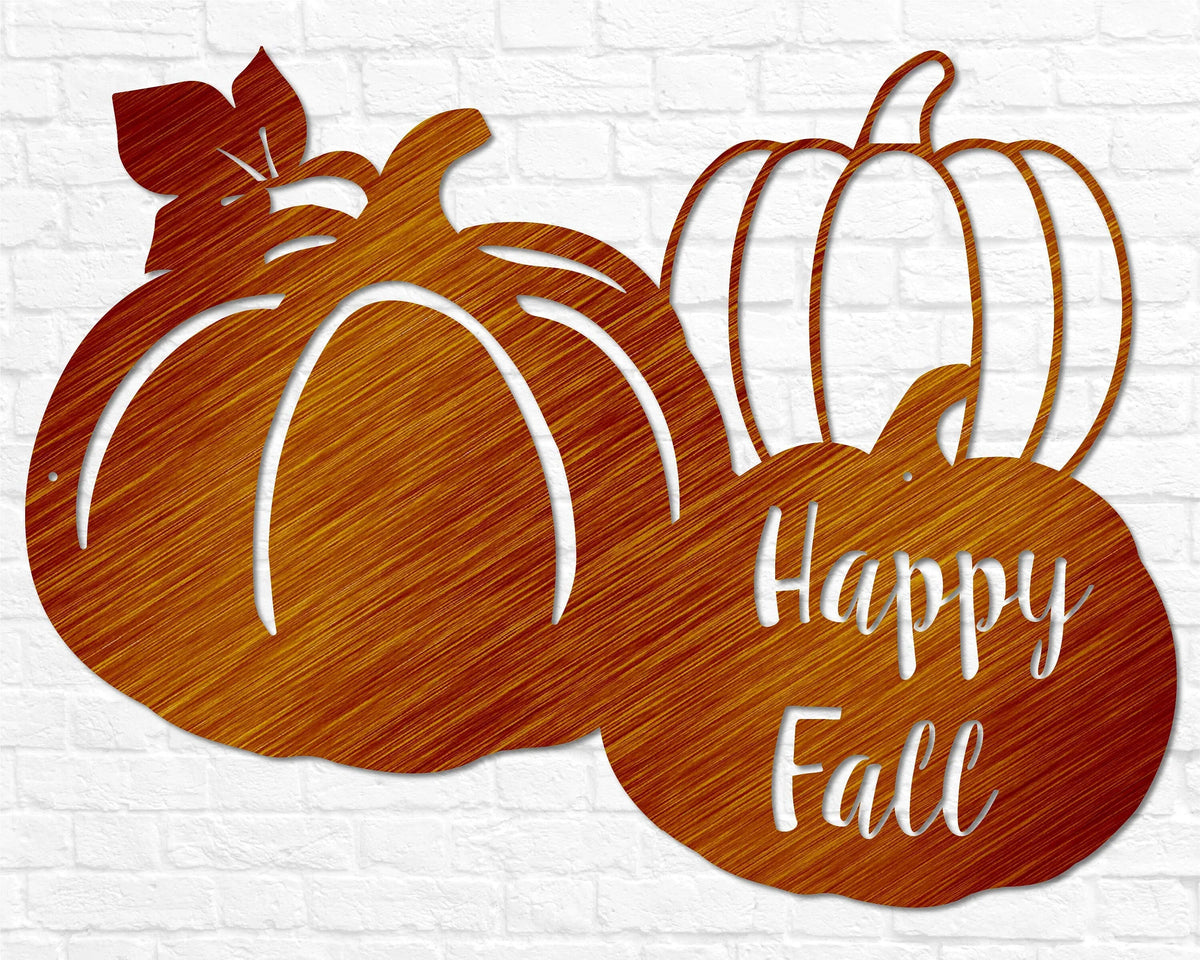 Happy Fall Pumpkins Cutout - Old West Iron