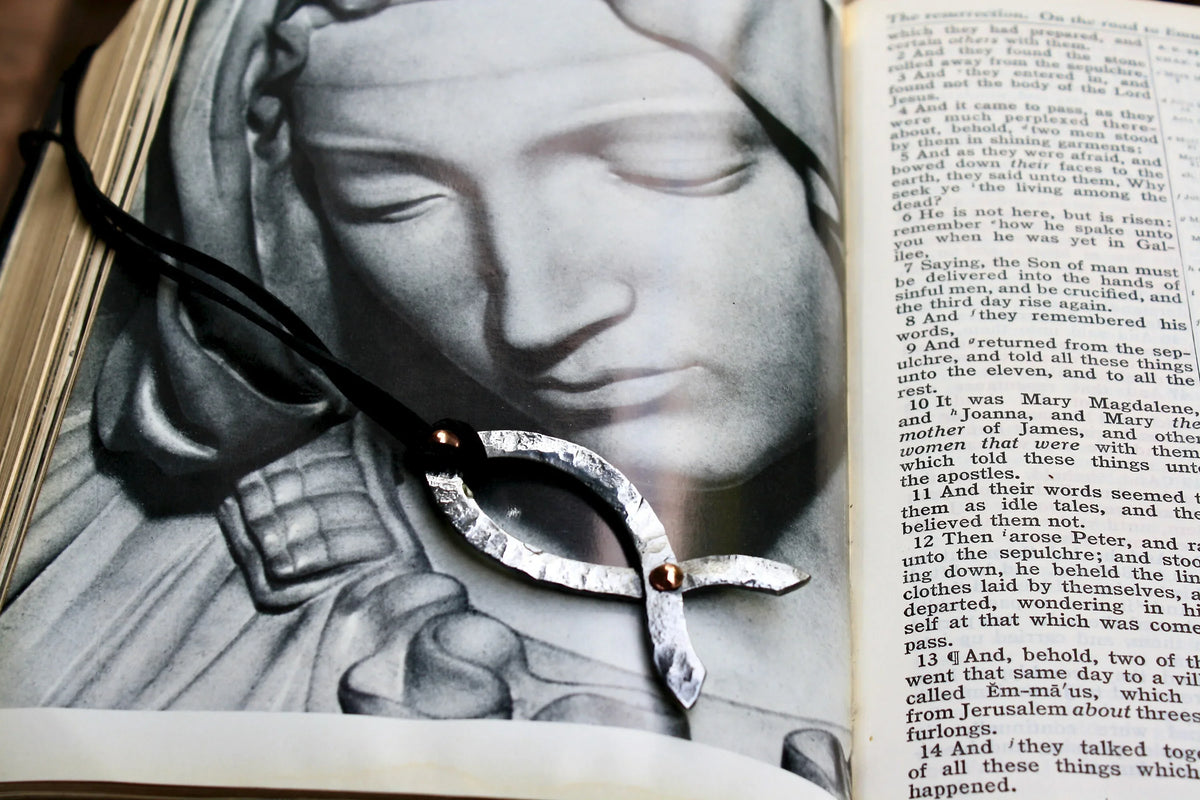 Jesus fish pendant, the fisher of men - Old West Iron