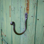 Hand Forged heavy duty Thumbprint J Hooks - Old West Iron