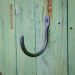 Hand Forged heavy duty thumbprint J Hooks - Old West Iron