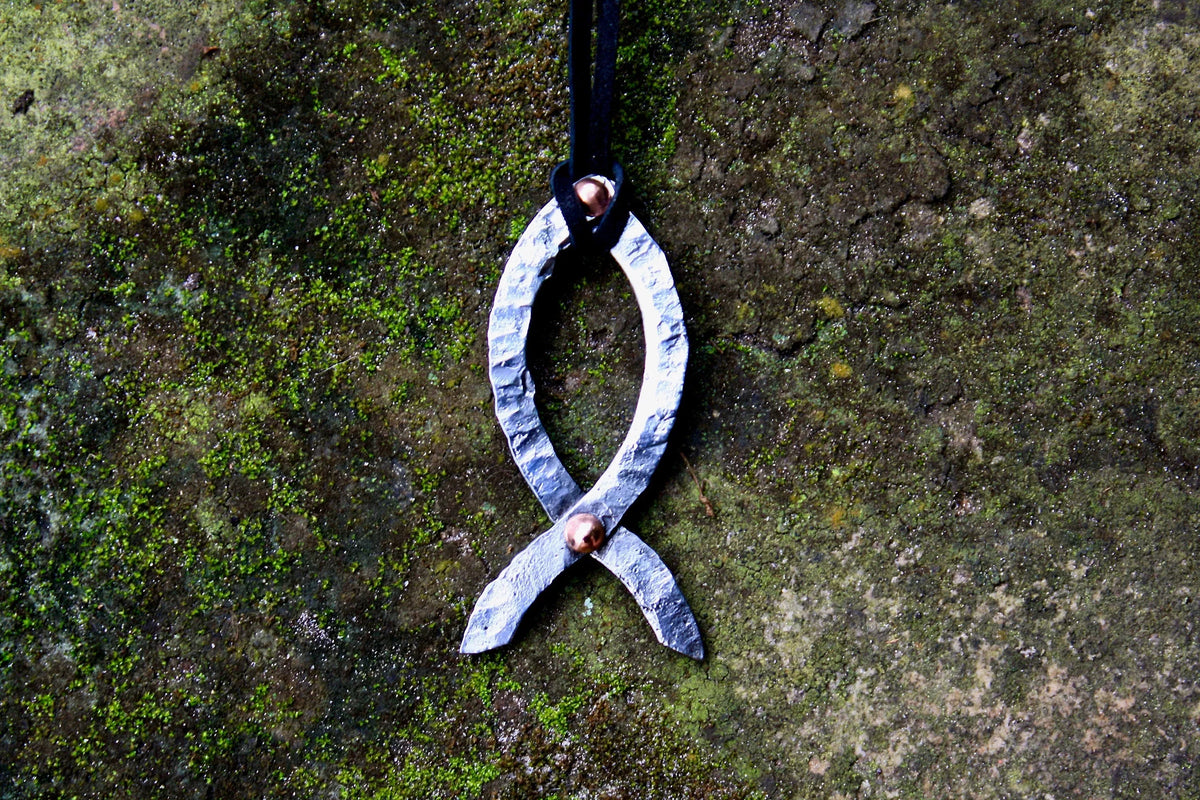 Jesus fish pendant, the fisher of men - Old West Iron