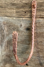 Extra large Copper J Hook - Old West Iron