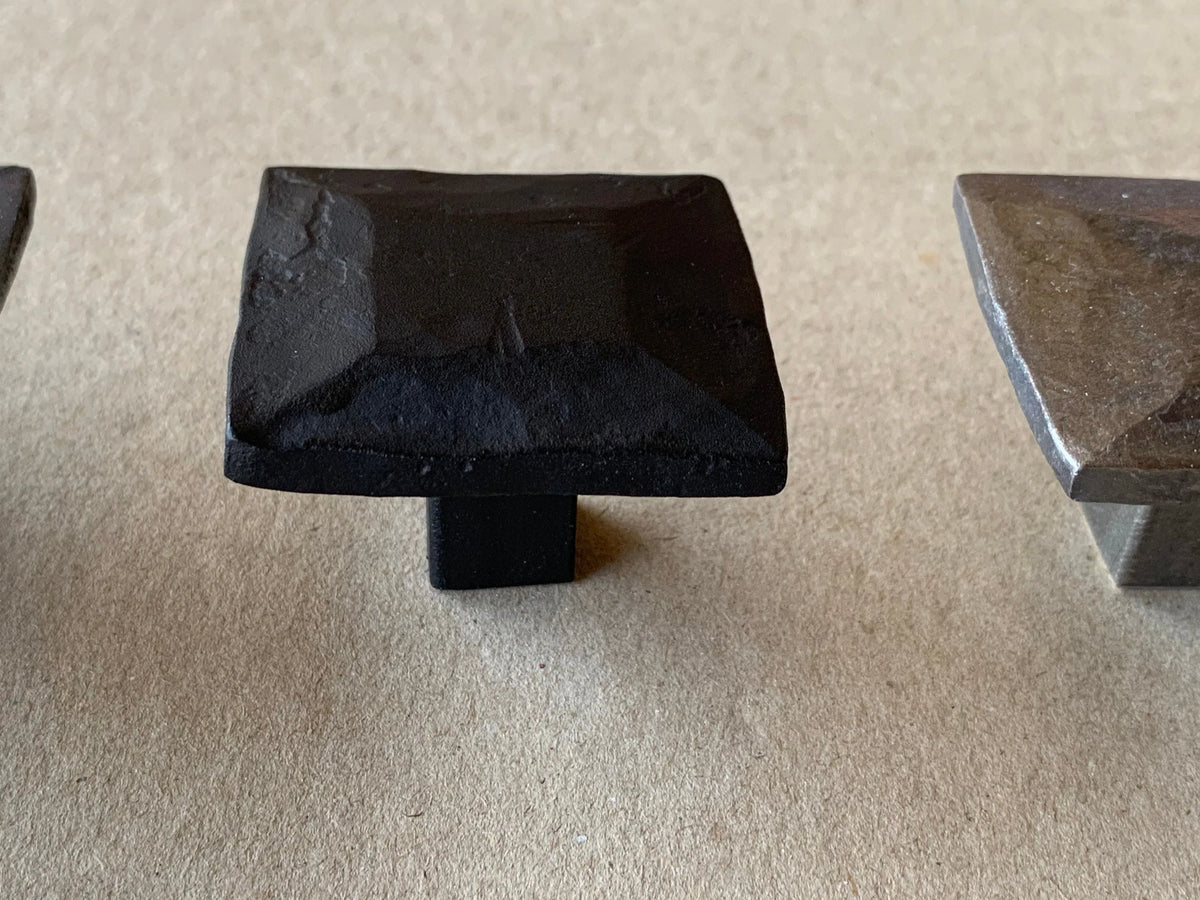 Hand Forged Hammered Iron Drawer Pull - Old West Iron