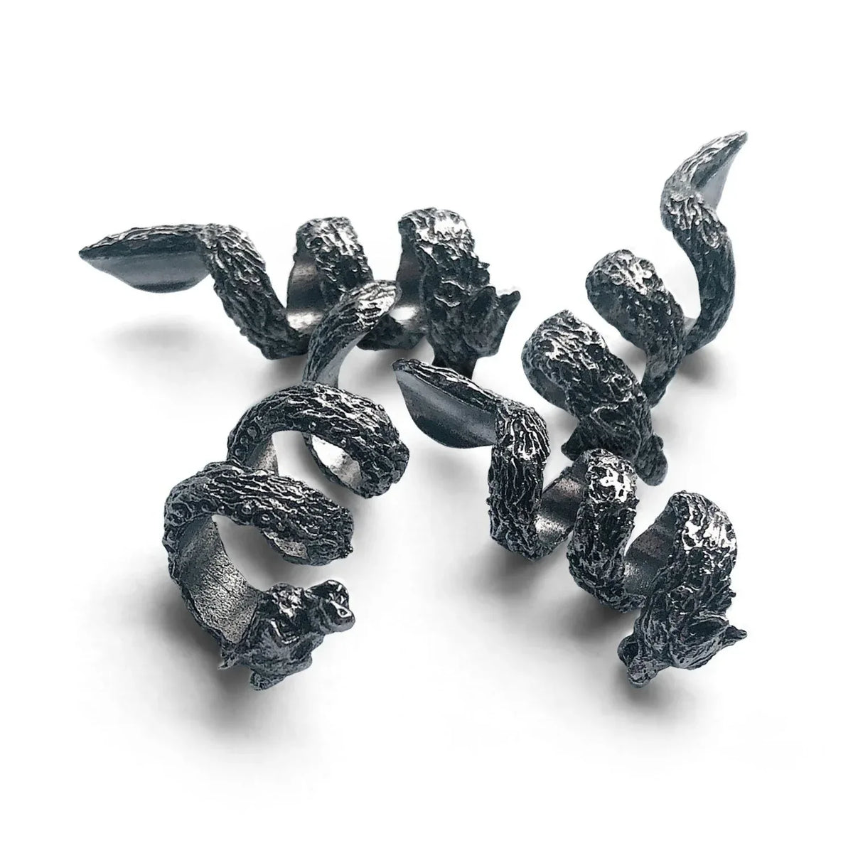 "Fenrir" Viking Wolf Beard Rings (Set of 4) - Old West Iron