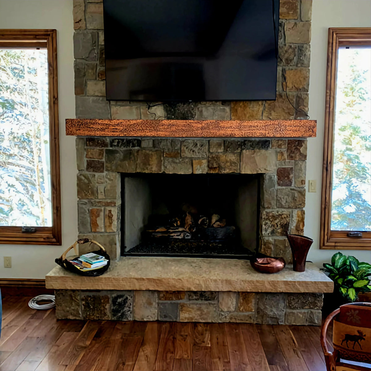 Hammered Copper Floating Shelf Uncategorized shelving