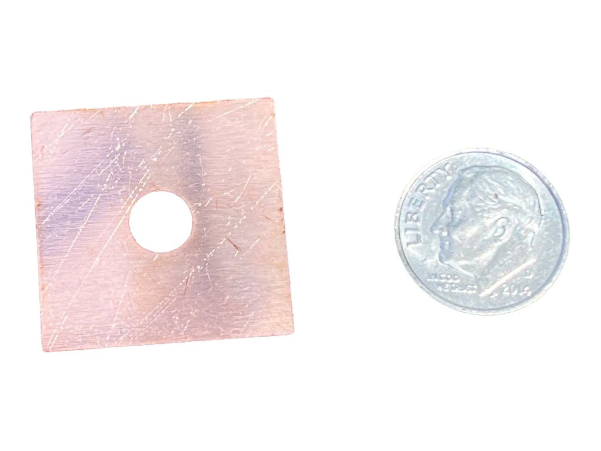Copper Squares - 1"x1" with Center Hole - Old West Iron