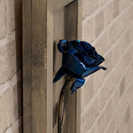 Framed Blue Metal Rose - Old West Iron