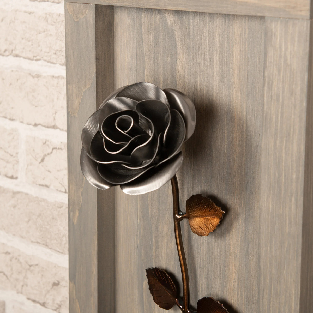 Framed Steel Rose - Old West Iron