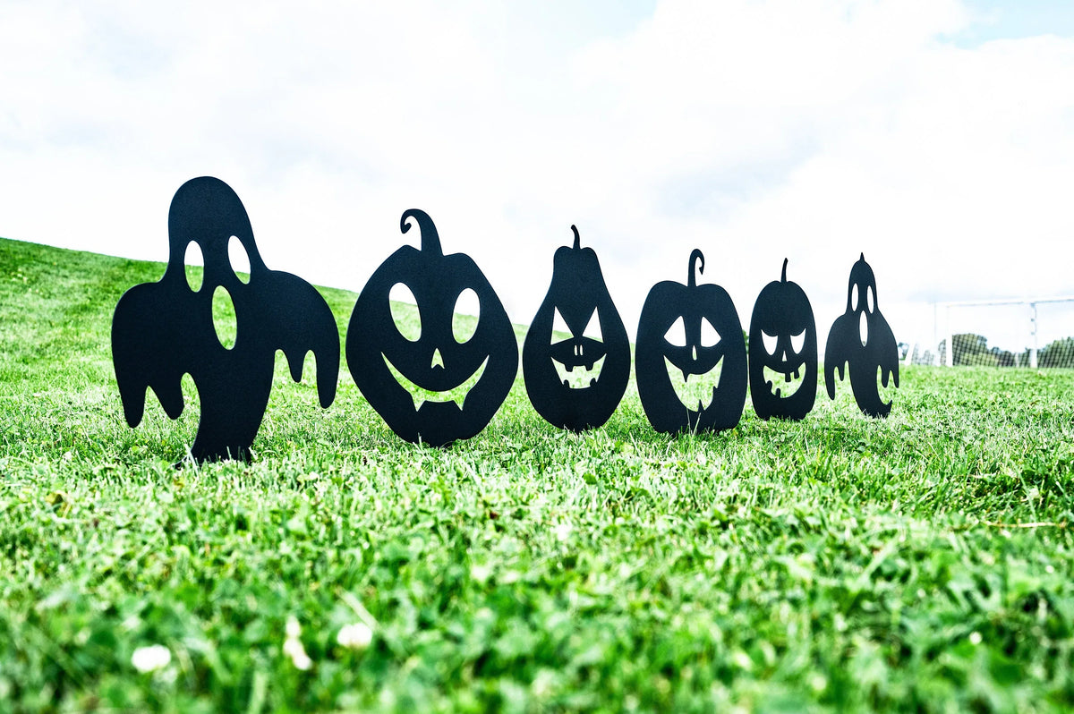 Shadow Casting Halloween Garden Stakes - Old West Iron