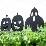 Shadow Casting Halloween Garden Stakes - Old West Iron