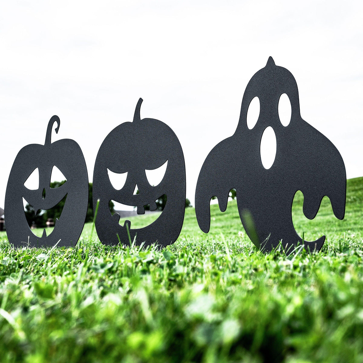 Shadow Casting Halloween Garden Stakes - Old West Iron