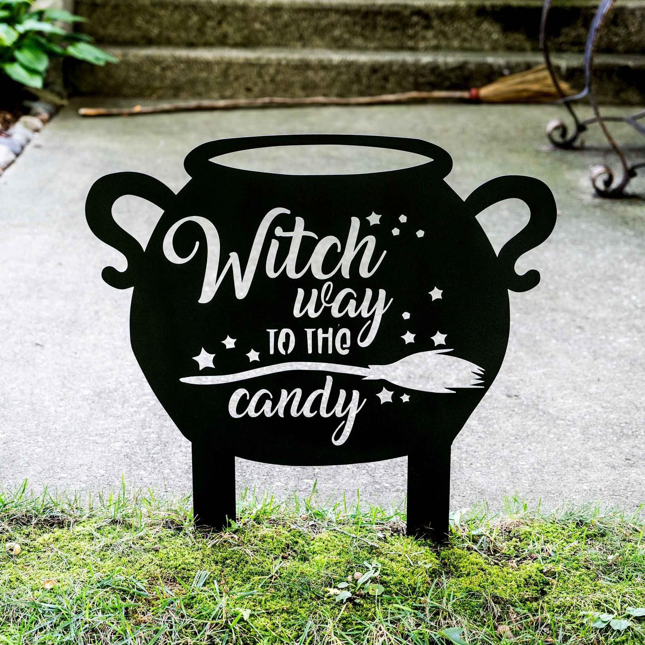 Halloween Witch Sign for Outdoor - Old West Iron