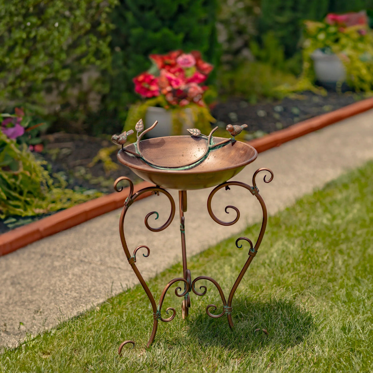 Antique Copper Birdbath - Old West Iron