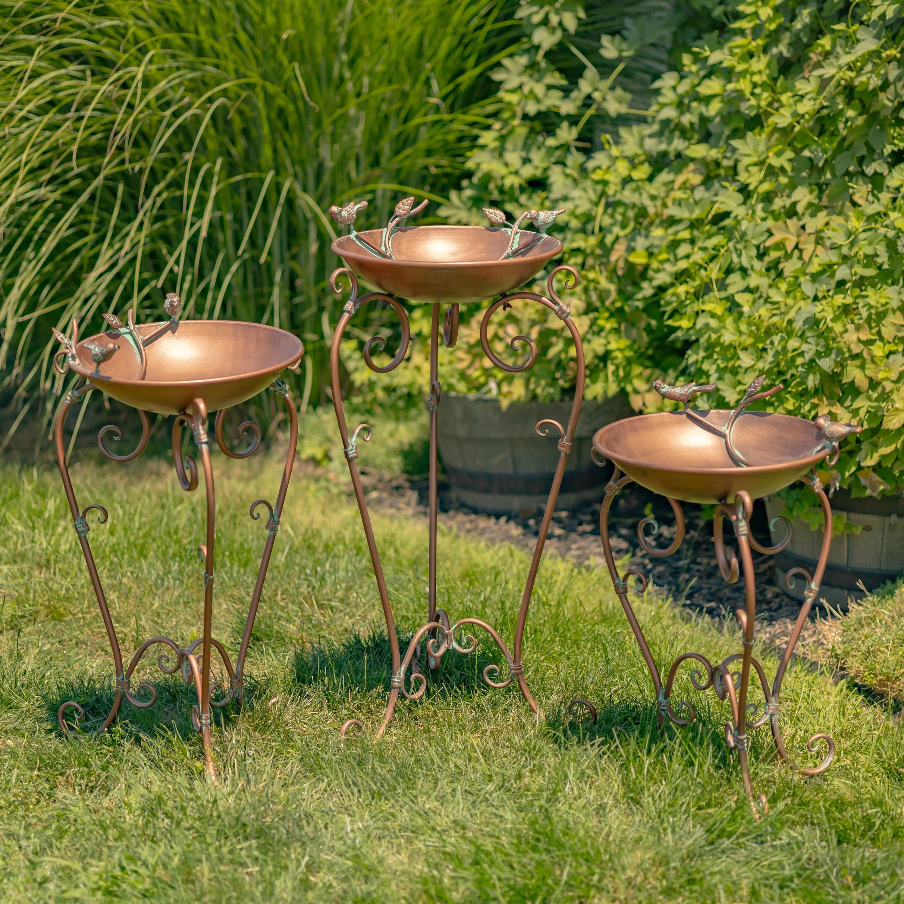 Antique Copper Birdbath - Old West Iron