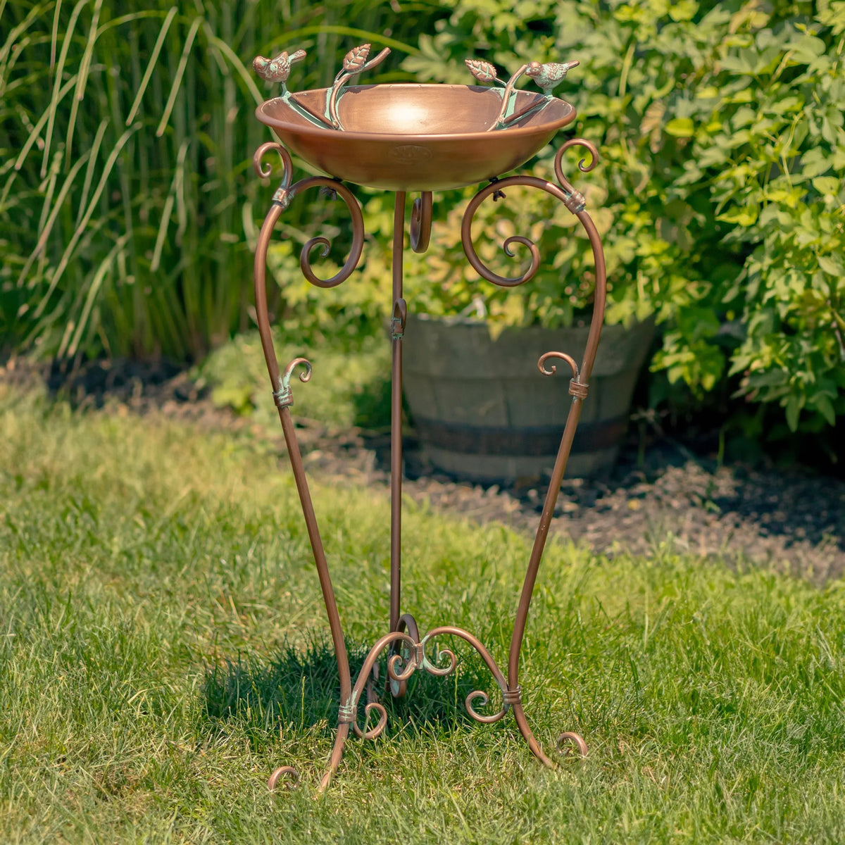 Antique Copper Birdbath - Old West Iron