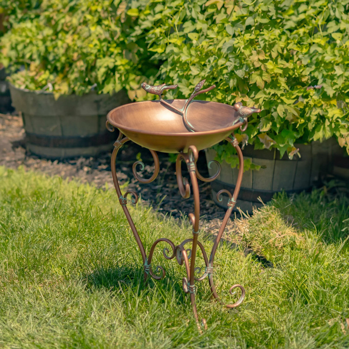 Antique Copper Birdbath - Old West Iron