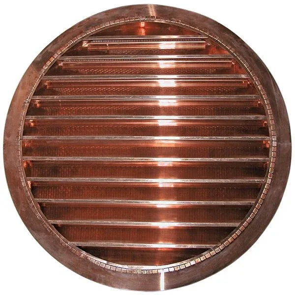 Copper Round Circle Louver Gable Wall Vent - Old West Iron