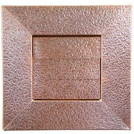Hammered Copper Low Profile Louvered Dryer Vent - Exhaust Vent (4"-12") - Old West Iron