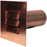 Hammered Copper Low Profile Louvered Dryer Vent - Exhaust Vent (4"-12") - Old West Iron